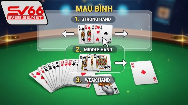 Nguyên tắc trong cách sắp xếp bài Mậu Binh